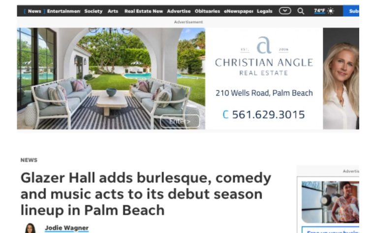 Glazer Hall adds burlesque, comedy and music acts to its debut season lineup in Palm Beach